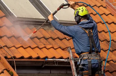Démoussage et hydrofuge de toiture à Venthon